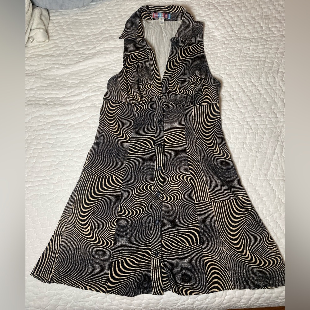 Urban Outfitters Black and Cream Mini Dress